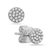 Pave Dot Earrings W