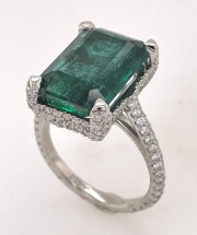 Pave-Set-Emerald-Ring